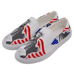 New York City Holiday United States Usa Men s Canvas Slip Ons