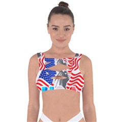 New York City Holiday United States Usa Bandaged Up Bikini Top by Jancukart