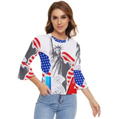 New York City Holiday United States Usa Bell Sleeve Top