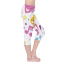 Love Cute Cartoon Seamless Shading Capri Leggings  View4