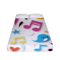 Love Cute Cartoon Seamless Shading Fitted Sheet (full/ Double Size)