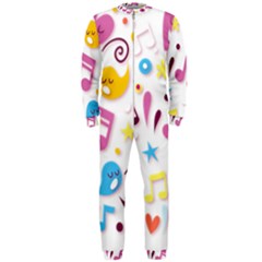 Love Cute Cartoon Seamless Shading Onepiece Jumpsuit (men)