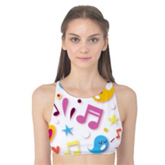 Love Cute Cartoon Seamless Shading Tank Bikini Top