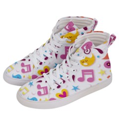 Love Cute Cartoon Seamless Shading Men s Hi-top Skate Sneakers by Jancukart