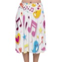 Love Cute Cartoon Seamless Shading Velvet Flared Midi Skirt View1