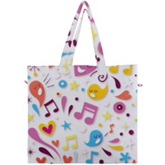 Love Cute Cartoon Seamless Shading Canvas Travel Bag by Jancukart