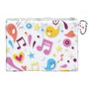 Love Cute Cartoon Seamless Shading Canvas Cosmetic Bag (XL) View2