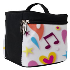 Love Cute Cartoon Seamless Shading Make Up Travel Bag (small)