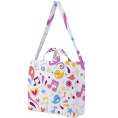 Love Cute Cartoon Seamless Shading Square Shoulder Tote Bag