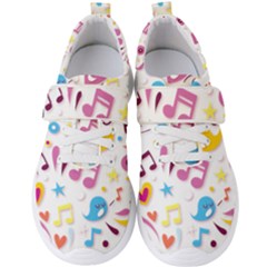 Love Cute Cartoon Seamless Shading Men s Velcro Strap Shoes