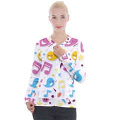 Love Cute Cartoon Seamless Shading Casual Zip Up Jacket