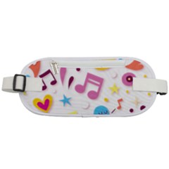 Love Cute Cartoon Seamless Shading Rounded Waist Pouch