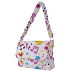 Love Cute Cartoon Seamless Shading Full Print Messenger Bag (l) by Jancukart