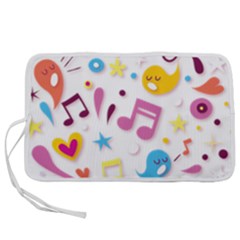 Love Cute Cartoon Seamless Shading Pen Storage Case (l)