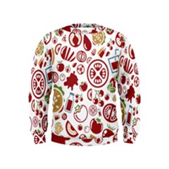 Pizza Seamless Pattern Background Kids  Sweatshirt