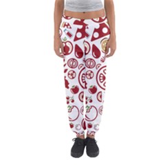 Pizza Seamless Pattern Background Women s Jogger Sweatpants