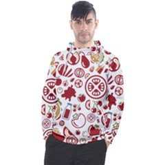 Pizza Seamless Pattern Background Men s Pullover Hoodie