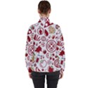 Pizza Seamless Pattern Background Women s High Neck Windbreaker View2