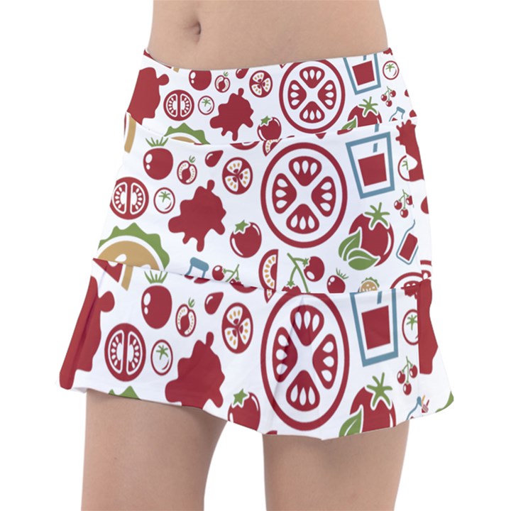 Pizza Seamless Pattern Background Classic Tennis Skirt