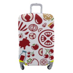 Pizza Seamless Pattern Background Luggage Cover (small) by Jancukart