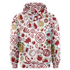 Pizza Seamless Pattern Background Men s Overhead Hoodie