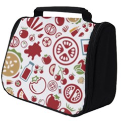 Pizza Seamless Pattern Background Full Print Travel Pouch (big)