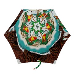 Coconut And Holiday Beach Food Mini Folding Umbrellas