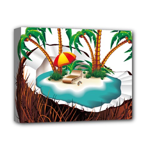 Coconut And Holiday Beach Food Deluxe Canvas 14  X 11  (stretched)