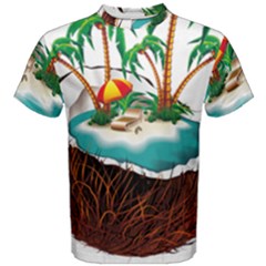 Coconut And Holiday Beach Food Men s Cotton Tee