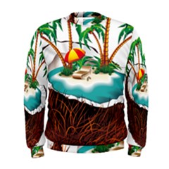 Coconut And Holiday Beach Food Men s Sweatshirt