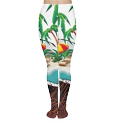 Coconut And Holiday Beach Food Tights