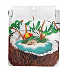 Coconut And Holiday Beach Food Duvet Cover Double Side (full/ Double Size)