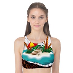 Coconut And Holiday Beach Food Tank Bikini Top