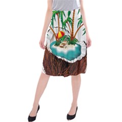 Coconut And Holiday Beach Food Midi Beach Skirt