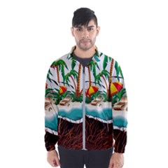 Coconut And Holiday Beach Food Men s Windbreaker