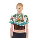 Coconut And Holiday Beach Food Cotton Crop Top View2