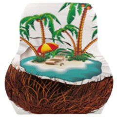 Coconut And Holiday Beach Food Car Seat Back Cushion  by Jancukart