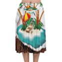 Coconut And Holiday Beach Food Velvet Flared Midi Skirt View1