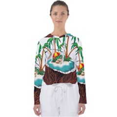 Coconut And Holiday Beach Food Women s Slouchy Sweat