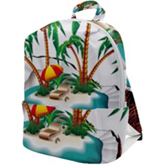 Coconut And Holiday Beach Food Zip Up Backpack