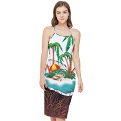 Coconut And Holiday Beach Food Bodycon Cross Back Summer Dress