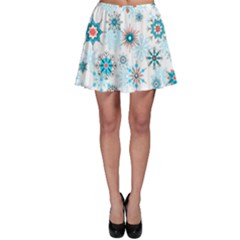 Beautifule Snowflake Decorative Pattern Seamless Skater Skirt