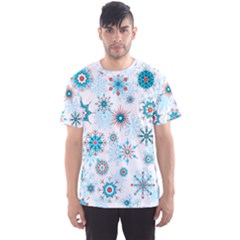 Beautifule Snowflake Decorative Pattern Seamless Men s Sport Mesh Tee