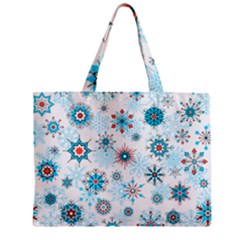 Beautifule Snowflake Decorative Pattern Seamless Zipper Mini Tote Bag by Jancukart