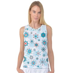 Beautifule Snowflake Decorative Pattern Seamless Women s Basketball Tank Top