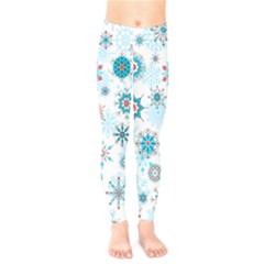 Beautifule Snowflake Decorative Pattern Seamless Kids  Leggings