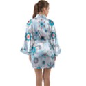 Beautifule Snowflake Decorative Pattern Seamless Long Sleeve Satin Kimono View2