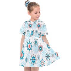 Beautifule Snowflake Decorative Pattern Seamless Kids  Sailor Dress