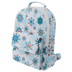 Beautifule Snowflake Decorative Pattern Seamless Flap Pocket Backpack (small)