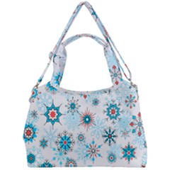 Beautifule Snowflake Decorative Pattern Seamless Double Compartment Shoulder Bag